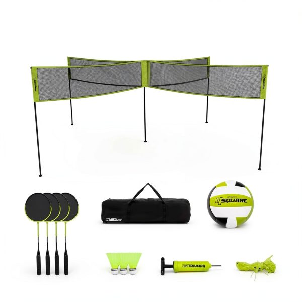Triumph 4‑Square Volleyball Badminton Combo Set-5