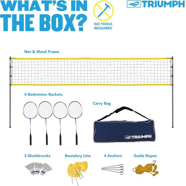 Triumph Sports Competition Badminton Set Small Multi-4