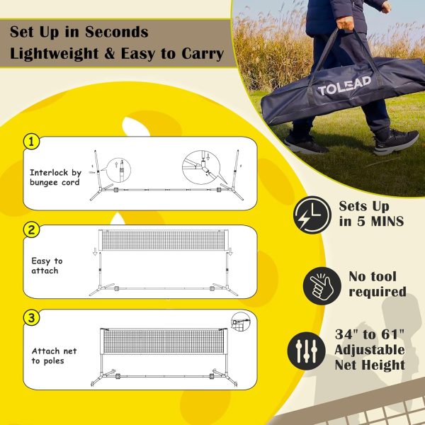 Badminton Set TOLEAD Steel Frame Outdoor-2