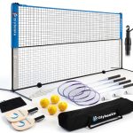 Olybeaka Badminton Pickleball Set Steel Poles-0