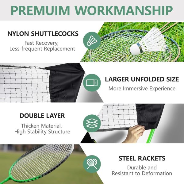 Badminton Net Set Green FBSPORT Sports Equipment-2