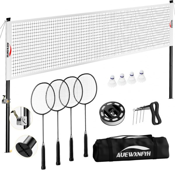 Badminton Sets by AUEWXNFYH Complete Racket Net-0