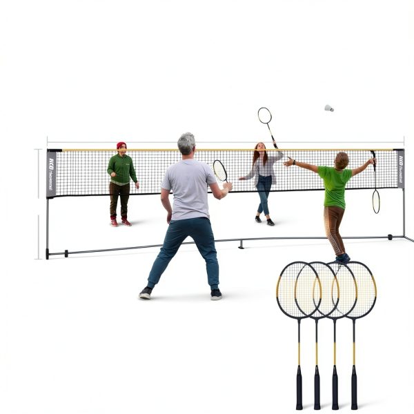Haokelball 3-in-1 Multi-Sport Net Badminton Pickleball-3