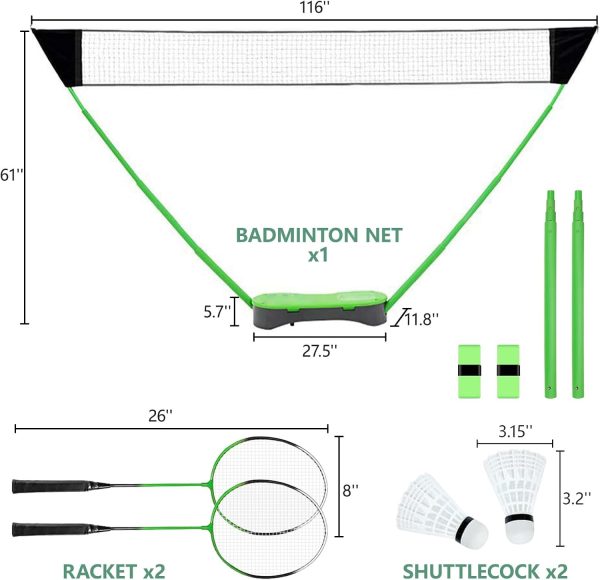 Badminton Net Set Green FBSPORT Sports Equipment-5