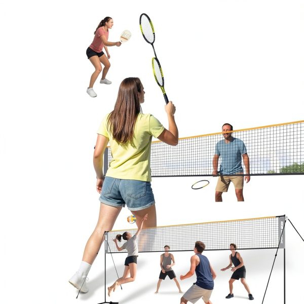 Haokelball 3-in-1 Multi-Sport Net Badminton Pickleball-6
