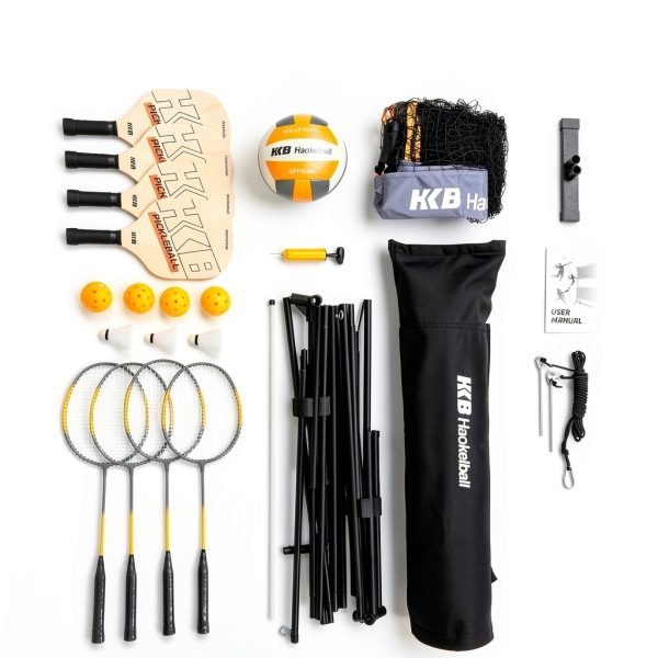 Haokelball 3-in-1 Multi-Sport Net Badminton Pickleball-7