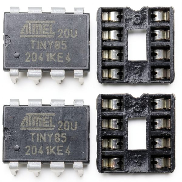 ATTINY85-20PU Microcontroller 8KB Flash 20MHz DIP-8 Socket-0